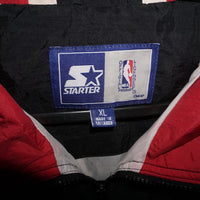 XL - Vintage Y2K Starter nba windbreaker jacket lightweight - Black - XL