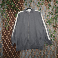 XXL - Vintage Y2K Old Navy distressed zip track jacket - Gray - XXL