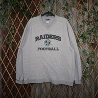 XL - Vintage Y2K Reebok raiders football nfl crewneck - Gray - XL