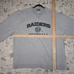 XL - Vintage Y2K Reebok raiders football nfl crewneck - Gray - XL