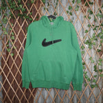 Medium - Vintage Y2K Nike green hoodie hooded sweatshirt big - M