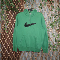 Medium - Vintage Y2K Nike green hoodie hooded sweatshirt big - M