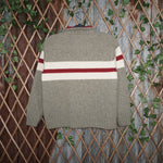 medium - Vintage Y2K Gap horizontal stripe knit quarter zip - Beige - M