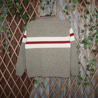 medium - Vintage Y2K Gap horizontal stripe knit quarter zip - Beige - M