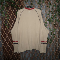 L - Vintage Y2K Puma embroidered patch essential waffle knit - Beige - L