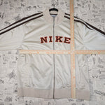 XXL - Vintage Y2K Nike embroider spellout zip track jacket - Beige - XXL