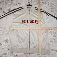 XXL - Vintage Y2K Nike embroider spellout zip track jacket - Beige - XXL