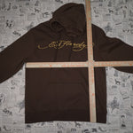 medium - Vintage Y2K Ed Hardy embroider spellout cursive - Brown - M