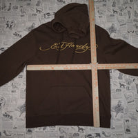 medium - Vintage Y2K Ed Hardy embroider spellout cursive - Brown - M