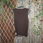 14/16 - Vintage Y2K Basic Editions argyle sweater vest 2000s - Brown - 14