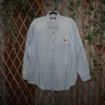 XL - Vintage Y2K American Vintage jerzees embroider wolf - Blue - XL