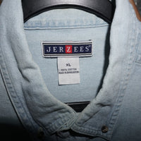 XL - Vintage Y2K American Vintage jerzees embroider wolf - Blue - XL