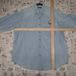 XL - Vintage Y2K American Vintage jerzees embroider wolf - Blue - XL