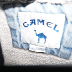 L - Vintage Y2K Camel denim trucker jacket sherpa lined - Blue - L