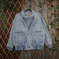 small - Vintage Y2K American Vintage denim zip cargo pocket - Blue - S