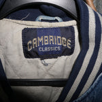 XL - Vintage Y2K Cambridge Classics denim bomber jacket - White - XL