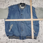 XL - Vintage Y2K Cambridge Classics denim bomber jacket - White - XL