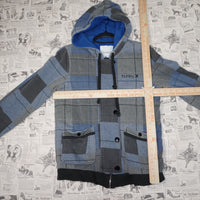 L - Vintage Y2K Hurley plaid zip button 2000s - Blue - L
