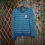 medium - Vintage Y2K Volcom stone embroider femme stripe - Blue - M