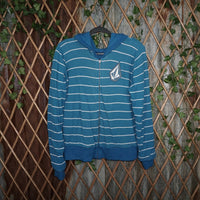 medium - Vintage Y2K Volcom stone embroider femme stripe - Blue - M