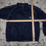 large - Vintage Y2K Starter embroider piping reversible - Blue - L