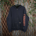 XL - Vintage Y2K Carhartt essential zip paint splatter - Blue - XL
