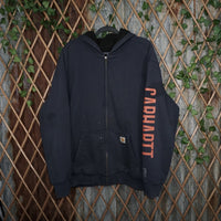 XL - Vintage Y2K Carhartt essential zip paint splatter - Blue - XL