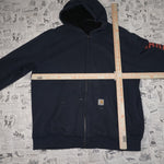XL - Vintage Y2K Carhartt essential zip paint splatter - Blue - XL