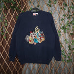 XL - Vintage Y2K Disney disneyland embroider character knit - Blue - XL