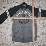 small - Vintage Y2K Aeropostale zip track jacket grunge - Gray - S