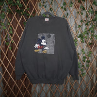 XL - Vintage Y2K Disney mickey mouse essential grey crewneck - Gray - XL