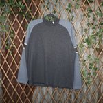 medium - Vintage Y2K Side Out gray knitted sweater serve - M