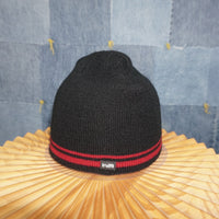 OSFA - Vintage Y2K Tru Fit Hats striped knitted skate - Black - OSFA