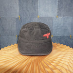 OSFA - Vintage Y2K American Vintage Hats cadet cap fitted - Black - OSFA