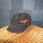 OSFA - Vintage Y2K American Vintage Hats cadet cap fitted - Black - OSFA