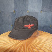 OSFA - Vintage Y2K American Vintage Hats cadet cap fitted - Black - OSFA