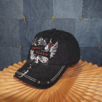 OSFA - Vintage Y2K Calvin Klein Hats grunge raw hem spellout - Black - OSFA