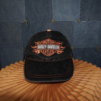 OSFA - Vintage Y2K Harley-davidson Hats harley davidson - Black - OSFA