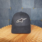 OSFA - Vintage Y2K Alpinestars Hats embroider fitted front - Black - OSFA