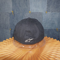 OSFA - Vintage Y2K Alpinestars Hats embroider fitted front - Black - OSFA