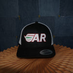 OSFA - Vintage Y2K Yupoong Hats ar embroider farming trucker - Black - OSFA