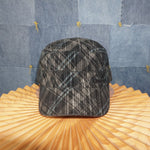 OSFA - Vintage Y2K Kangal Hats kangol fitted plaid pattern - Black - L