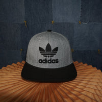 OSFA - Vintage Y2K Adidas Hats embroider trefoil essential - Gray - OSFA