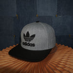 OSFA - Vintage Y2K Adidas Hats embroider trefoil essential - Gray - OSFA