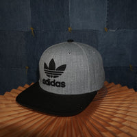 OSFA - Vintage Y2K Adidas Hats embroider trefoil essential - Gray - OSFA