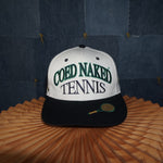 OSFA - Vintage Y2K Coed Naked Hats tennis embroider front - White - OSFA