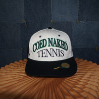 OSFA - Vintage Y2K Coed Naked Hats tennis embroider front - White - OSFA