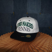 OSFA - Vintage Y2K Coed Naked Hats tennis embroider front - White - OSFA