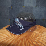 OSFA - Vintage Y2K American Vintage Hats dragon embroider - Blue - OSFA