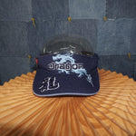 OSFA - Vintage Y2K American Vintage Hats dragon embroider - Blue - OSFA